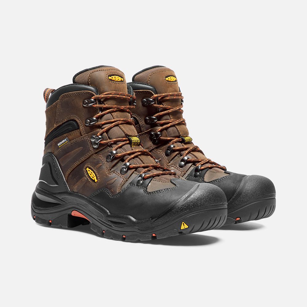 Cizme Keen Romania Barbati Maro/Negrii Coburg 6\" Waterproof (Steel Toe) 8519-BFUJS